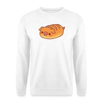 Cute Pig Baguette Bread Loaf - Unisex Sweatshirt - white - Front