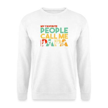 Meine Lieblingsleute nennen mich Papa-Linienarbeiter - Unisex Pullover - Weiß - Vorne