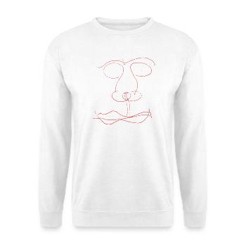 Red line face - Unisex Sweatshirt - white - Front