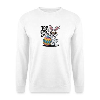 Easter bunny with sunglasses and egg - Unisex Sweatshirt - white - Front