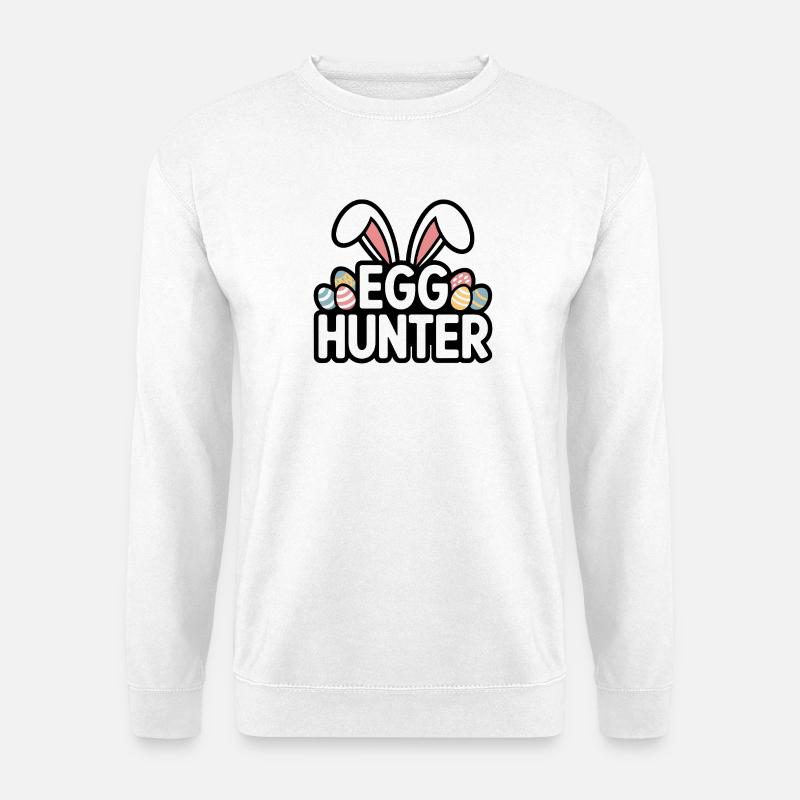 Egg Hunter Bunny – Easter Design - Unisex Sweatshirt - white
