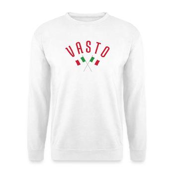 Vasto Crossed Italian Flags - Unisex Sweatshirt - white - Front