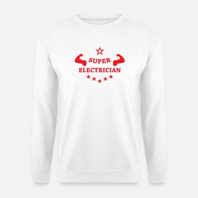 Superelektriker: Der Held des Stromnetzes - Unisex Pullover - Weiß
