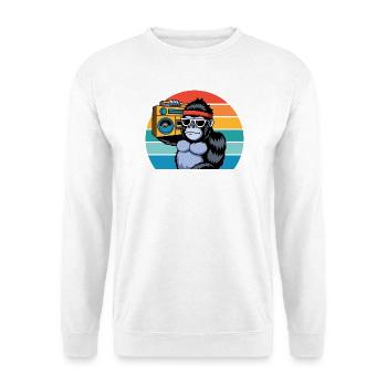 Retro Jungle Vibes for Music & Gorilla Fans - Unisex Sweatshirt - white - Front
