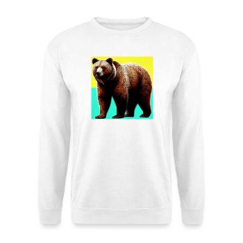 ours - Sweat-shirt Unisexe - blanc - Devant