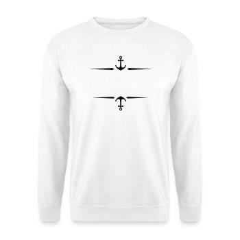 Anchor icon - Unisex Sweatshirt - white - Front