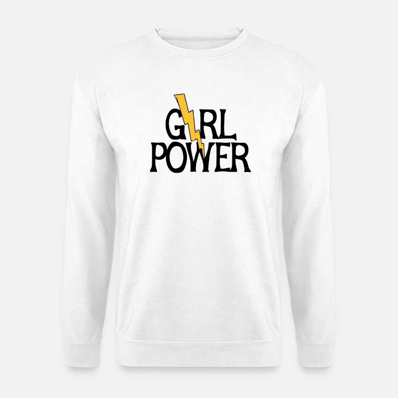 Blitz-Mädchen-Power - Unisex Pullover - Weiß