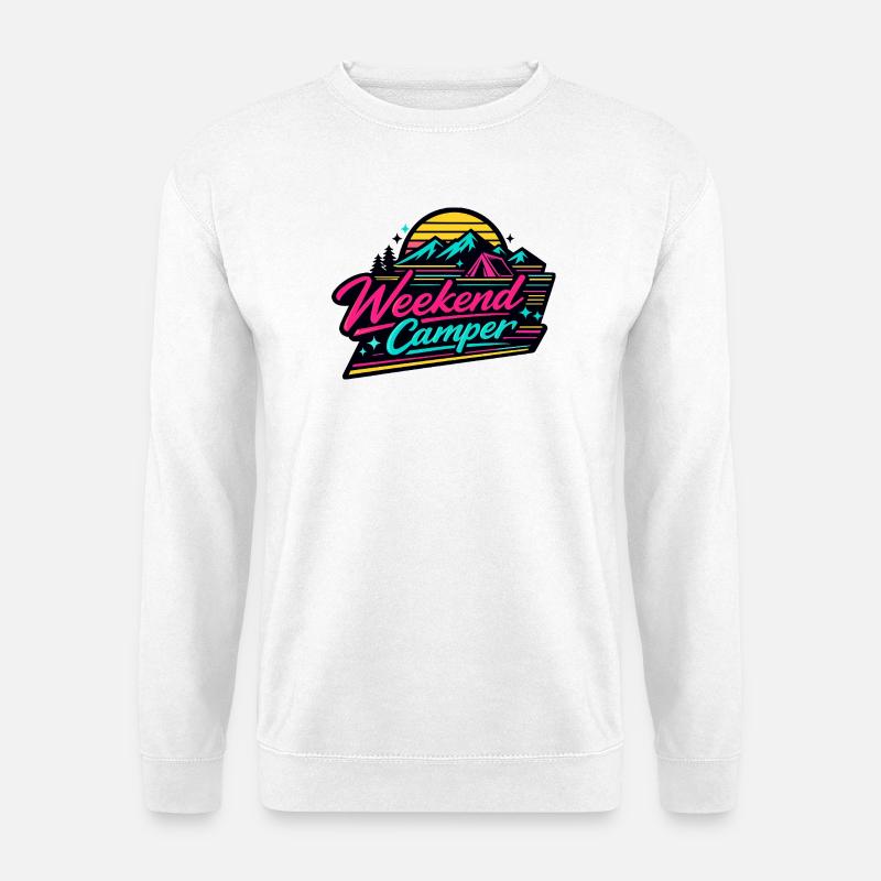 Weekend Camper Neon Skyline - Unisex Sweatshirt - white