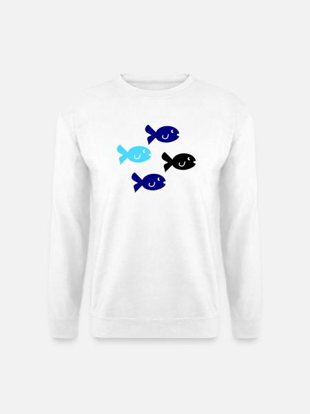 Pisces Silhouette - Unisex Sweatshirt - white