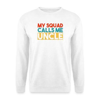 Mein Team nennt mich Onkel Bold Retro Typography Art - Unisex Pullover - Weiß - Vorne