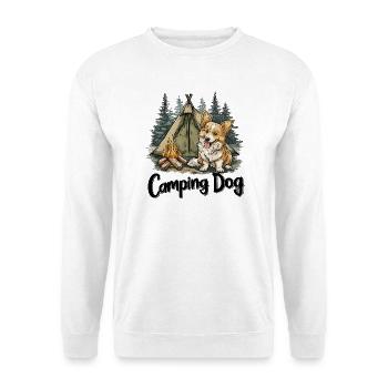Camping Dog Saying Camping Dog Camper Gift - Unisex Sweatshirt - white - Front