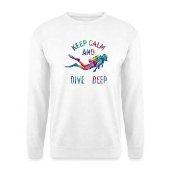 Bunter Tauchgang Spruch - Unisex Pullover - Weiß - Vorne
