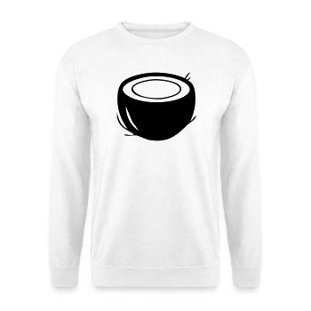 Coconut Silhouette – Tropical Paradise Design - Unisex Sweatshirt - white - Front