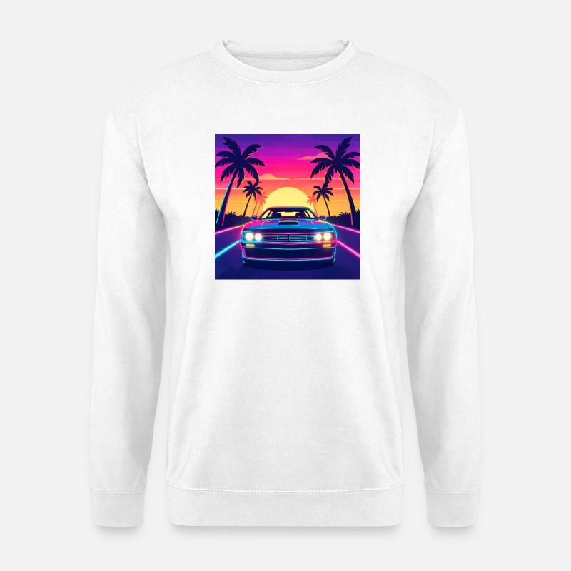 Neon Sunset Drive - Unisex Pullover - Weiß