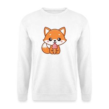 Renard gourmand glace pastel - Unisex Sweatshirt - white - Front