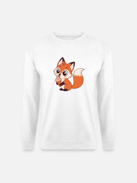 Gourmet Fox Eiscreme - Unisex Pullover - Weiß