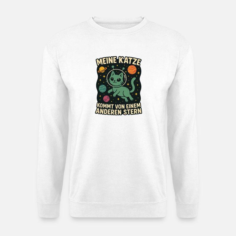 Meine Katze aus Sternenwelt - Unisex Pullover - Weiß