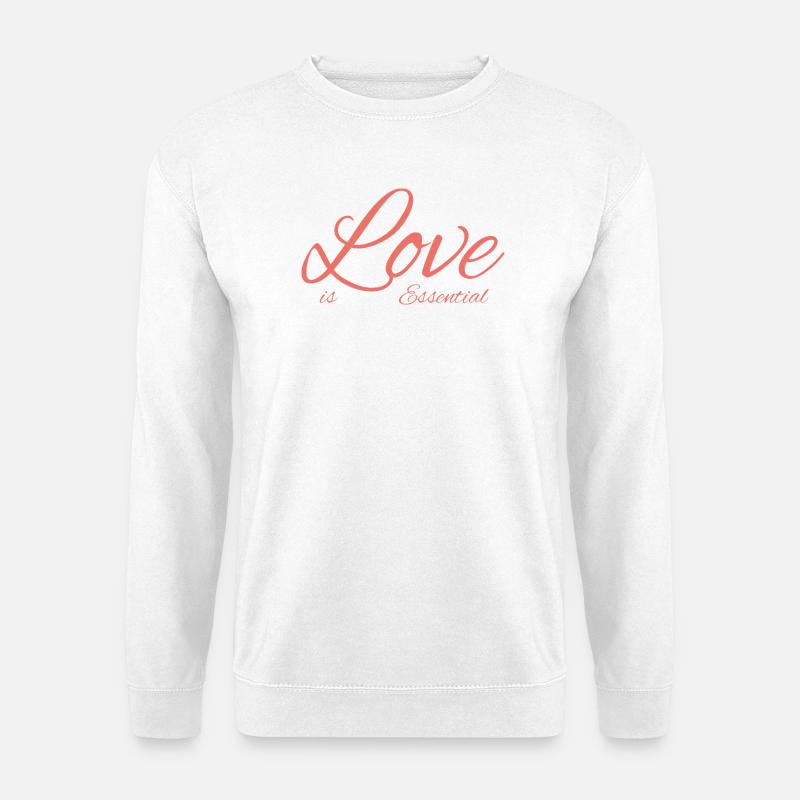 Love is Essential - Unisex Pullover - Weiß