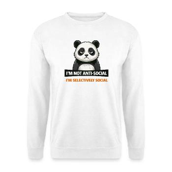 Selektive Panda-Gesellschaft - Unisex Pullover - Weiß - Vorne