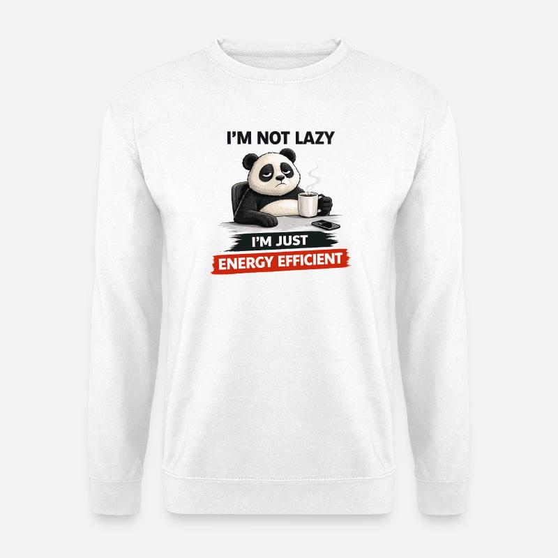 Energieeffizienter Panda Brew - Unisex Pullover - Weiß