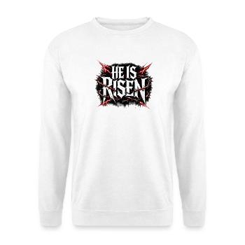 He is risen - Unisex Pullover - Weiß - Vorne