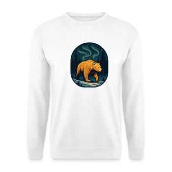 Northern Lights Bear in the Forest - Unisex Sweatshirt - white - Front