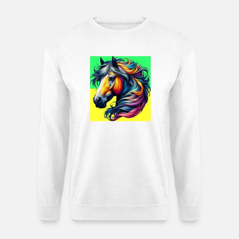 Pferd - Unisex Pullover - Weiß
