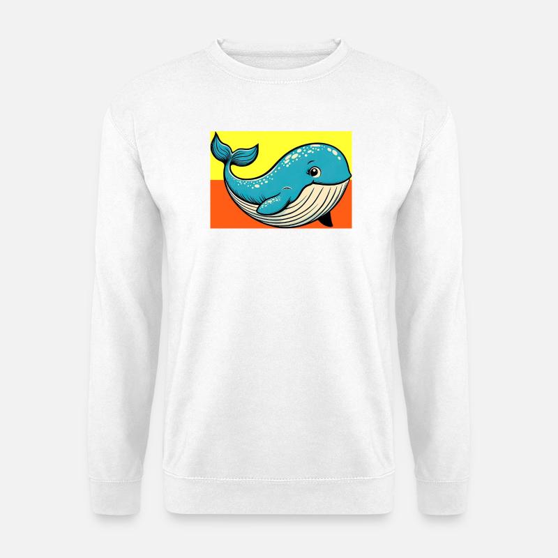 Wal - Unisex Pullover - Weiß