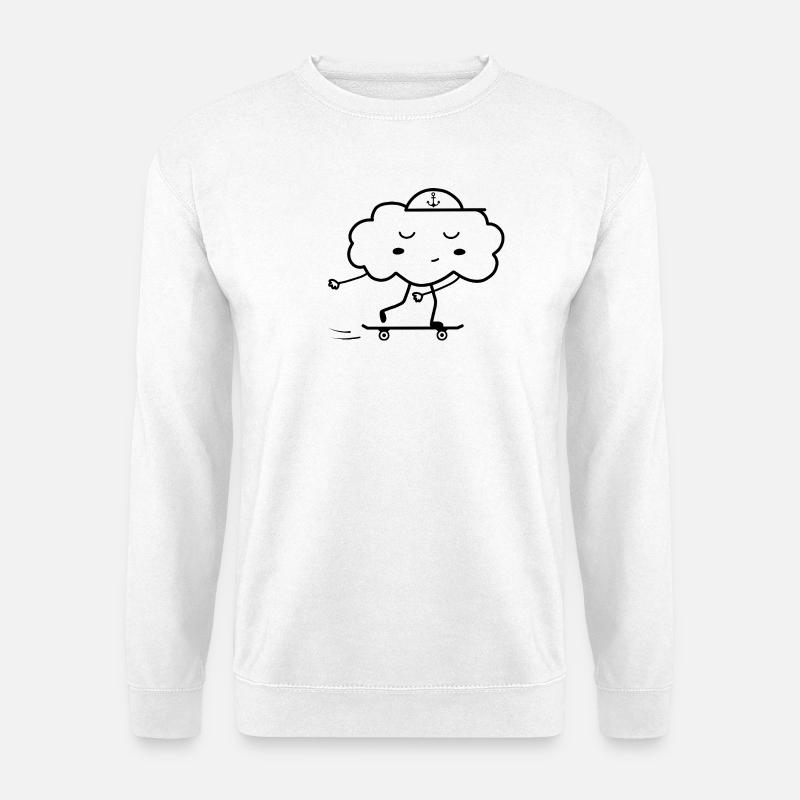 Skater Cloud – Ankerkappe - Unisex Pullover - Weiß