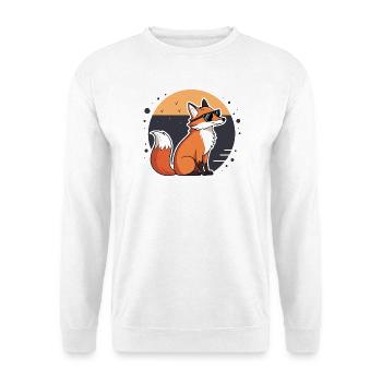 Fox Sun Dunkle Brille - Unisex Pullover - Weiß - Vorne