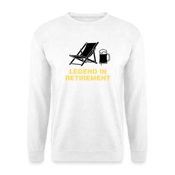 Retired Legend Pension Deck Chair - Unisex Sweatshirt - white - Front