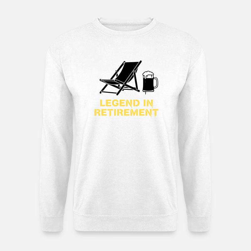 Retired Legend Rente Liegestuhl - Unisex Pullover - Weiß