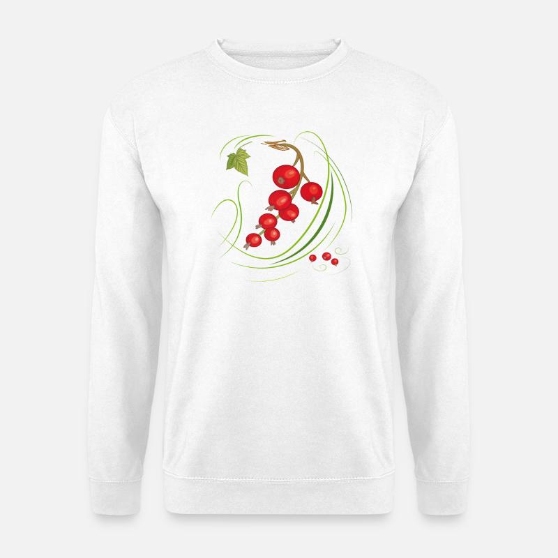 Rote Johannisbeeren  - Unisex Pullover - Weiß