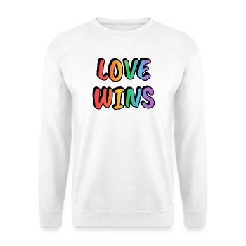 Love Wins Rainbow Gradient - Unisex Sweatshirt - white - Front