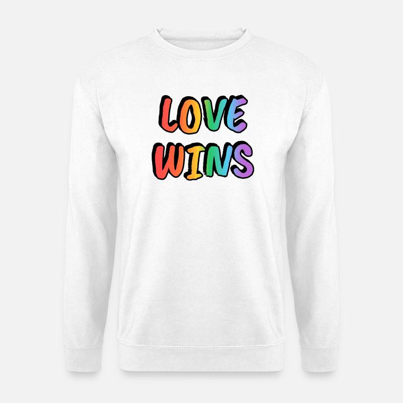 Love Wins Rainbow Gradient - Unisex Sweatshirt - white