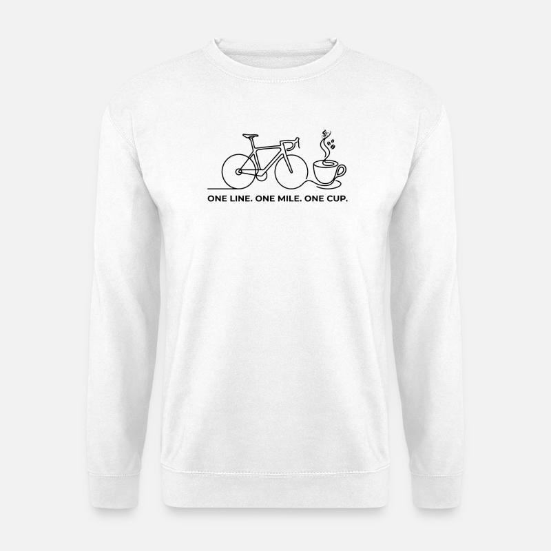 Minimalist Bicycle Silhouette - Unisex Sweatshirt - white