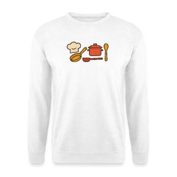 Koch mit Leidenschaft – Küche Liebe Genuss - Unisex Pullover - Weiß - Vorne