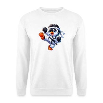 Mignons Penguin Karate Kick Arts Martiaux - Sweat-shirt Unisexe - blanc - Devant