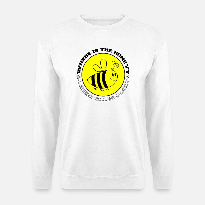 Bee Where is the Honey - Unisex Sweatshirt - white
