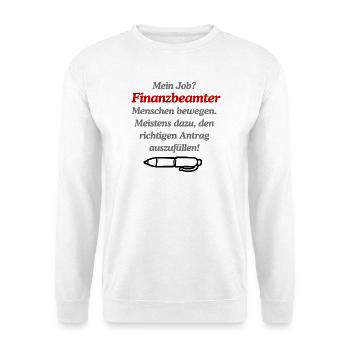 Finanzbeamter Büroalltag - Unisex Pullover - Weiß - Vorne