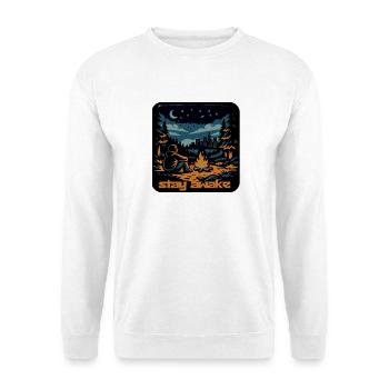 Bleib wach Lagerfeuernacht - Unisex Pullover - Weiß - Vorne