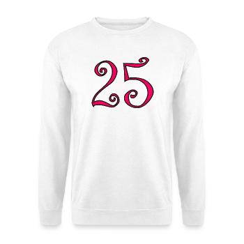 25. 25 ANS. 25e ANNIVERSAIRE. ANNIVERSAIRE 25 ANS. - Sweat-shirt Unisexe - blanc - Devant