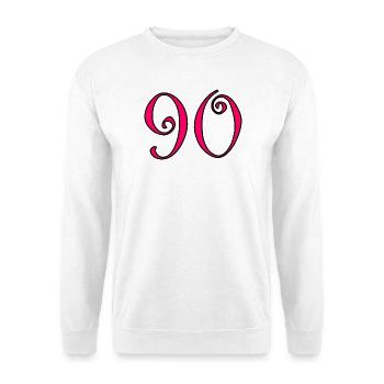90. 90 YEARS. 90th ANNIVERSARY. 90 YEARS ANNIVERSARY. - Unisex Sweatshirt - white - Front