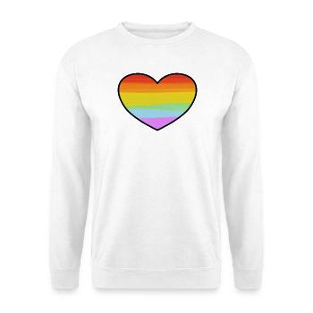 Rainbow Pride Heart - Unisex Sweatshirt - white - Front