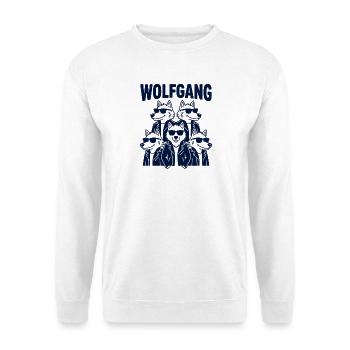 Funny Wolfgang Bande Pun - Unisex Sweatshirt - white - Front