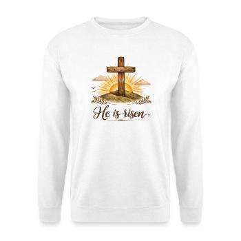 he is risen - Unisex Pullover - Weiß - Vorne
