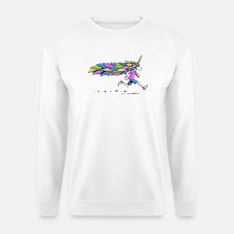 Einhornläufer - Unisex Pullover - Weiß
