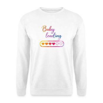 Cœur de chargement de bébé - Sweat-shirt Unisexe - blanc - Devant