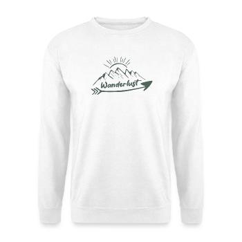 Wanderlust Mountain Outdoor Travel Design - Unisex Pullover - Weiß - Vorne