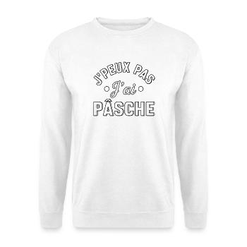 Cadeau homme T shirt homme j'peux pas j'ai pêche - Sweat-shirt Unisexe - blanc - Devant